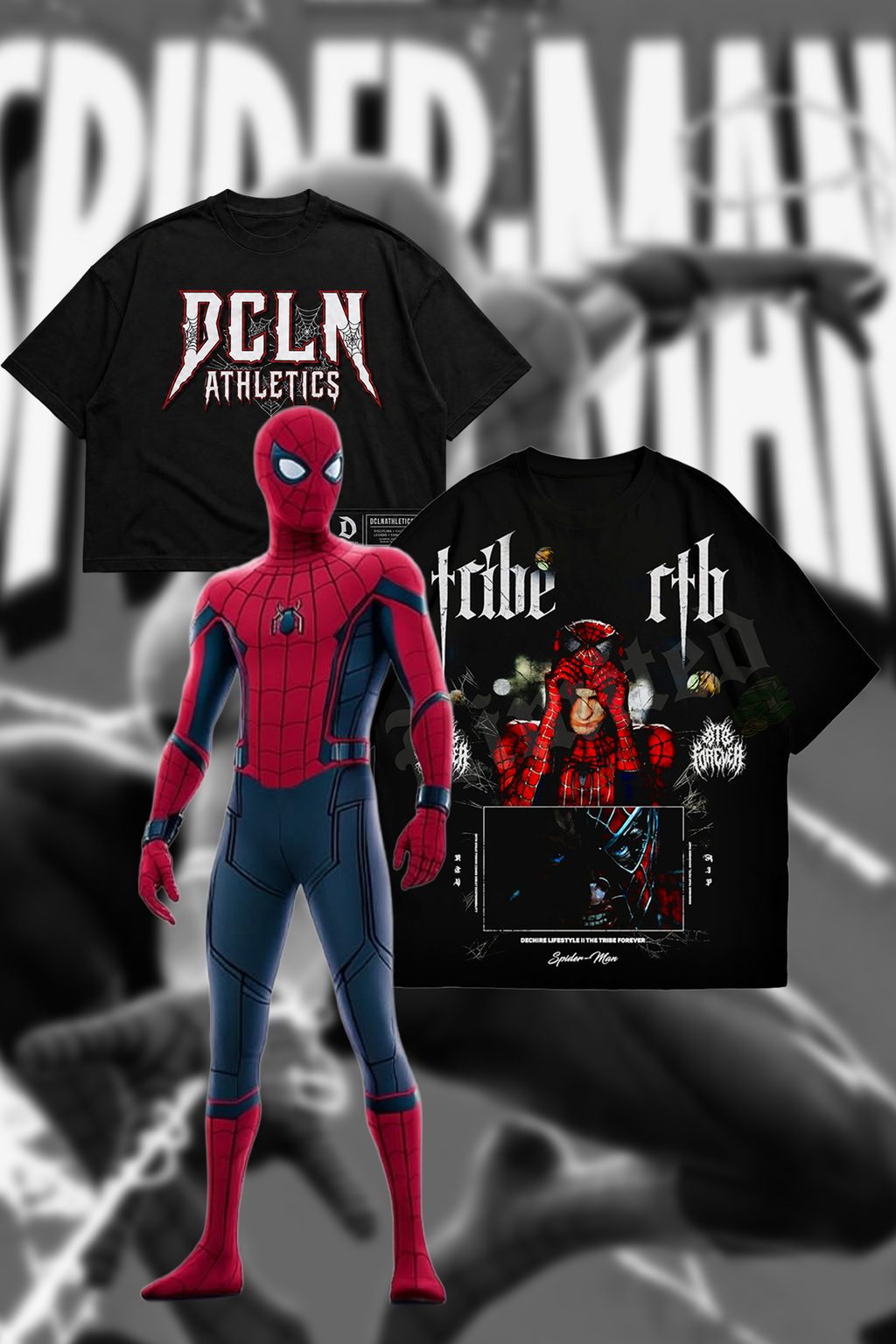 DCLN ATHLETICS – Spider Web Oversized Tee