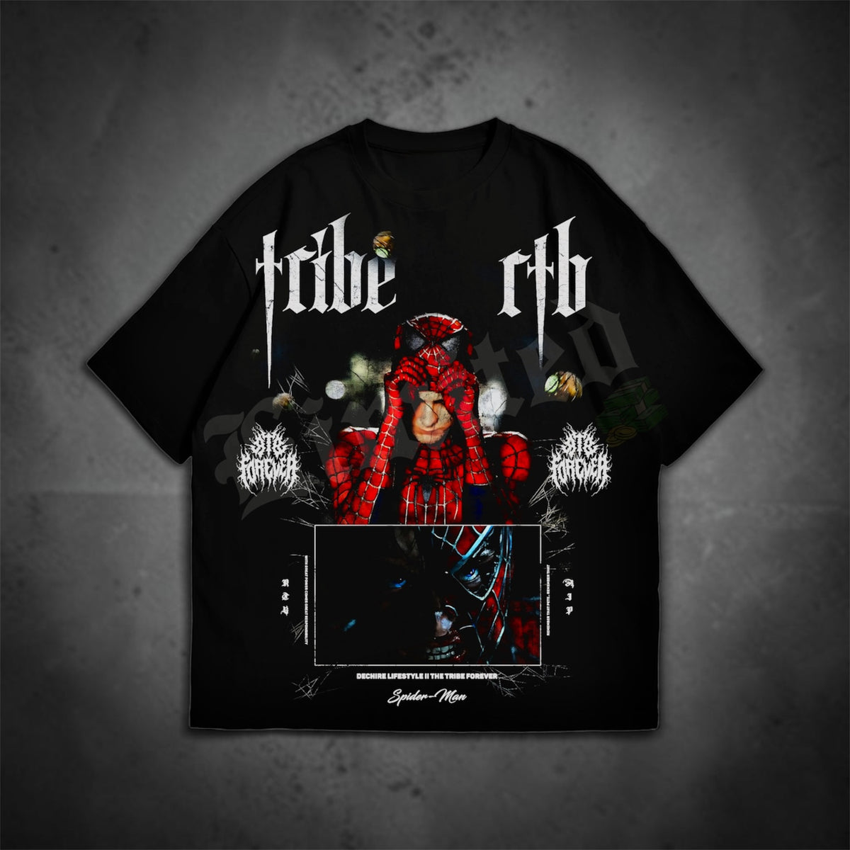 DCLN ATHLETICS – Spider Web Oversized Tee
